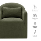 Fauteuil d'appoint déhoussable en mélange de lin Bardot