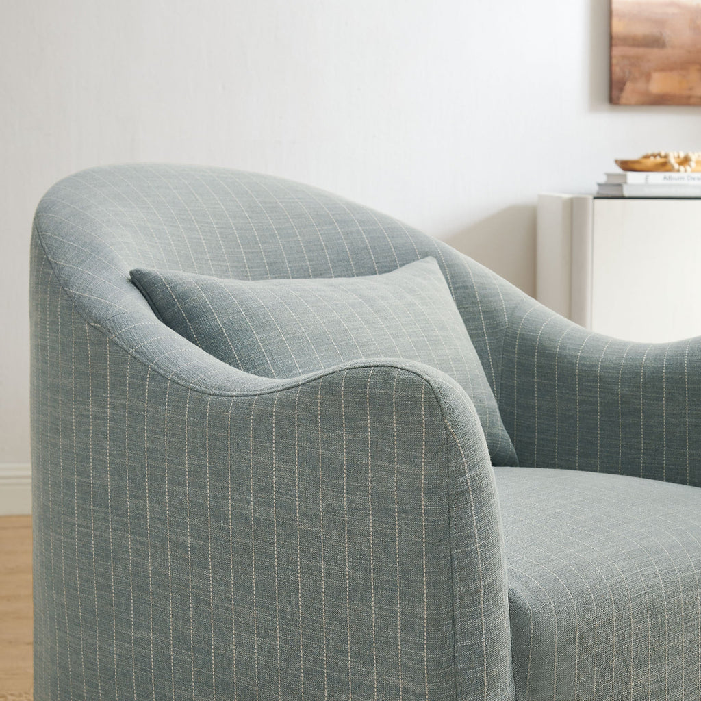 Fauteuil d'appoint déhoussable à rayures Bardot