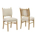 Chaises de salle à manger à rayures Mauden (lot de 2)