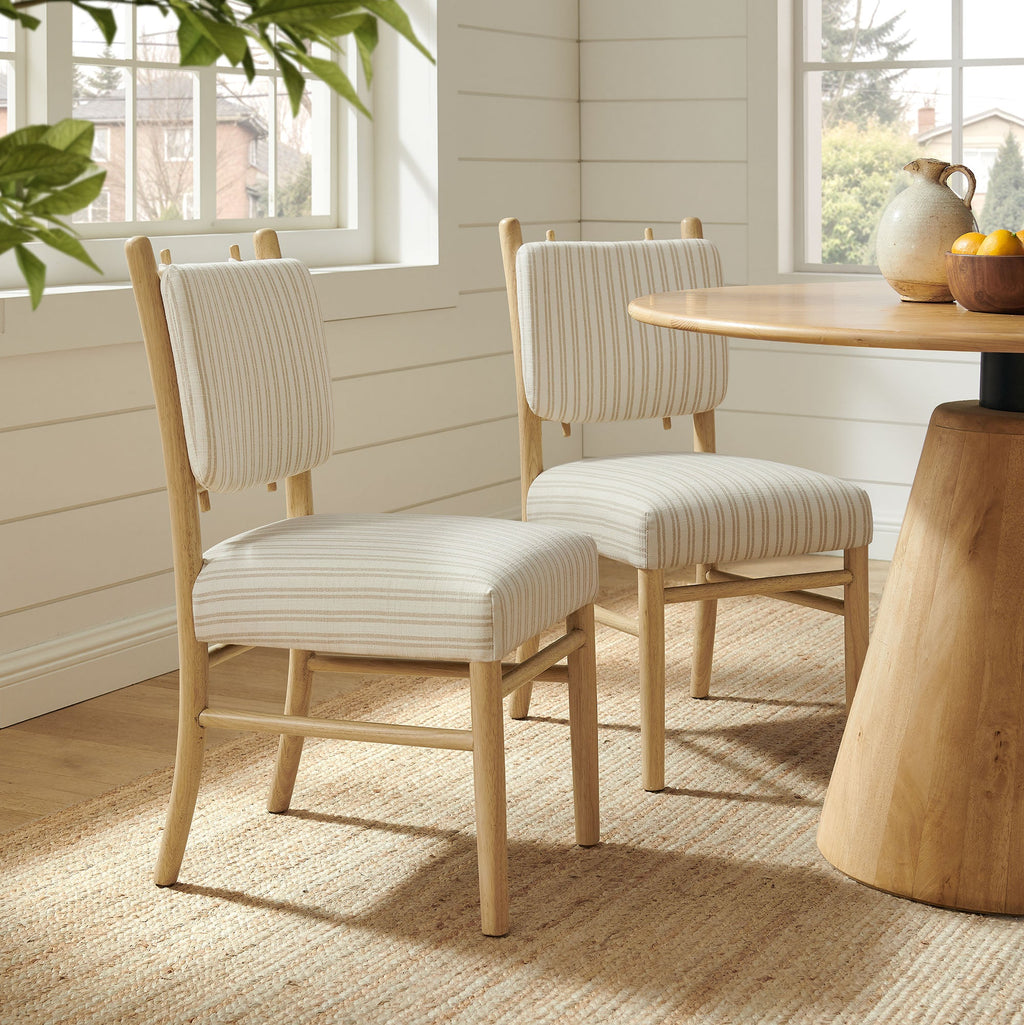 Chaises de salle à manger à rayures Mauden (lot de 2)