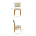 Chaises de salle à manger à rayures Mauden (lot de 2)