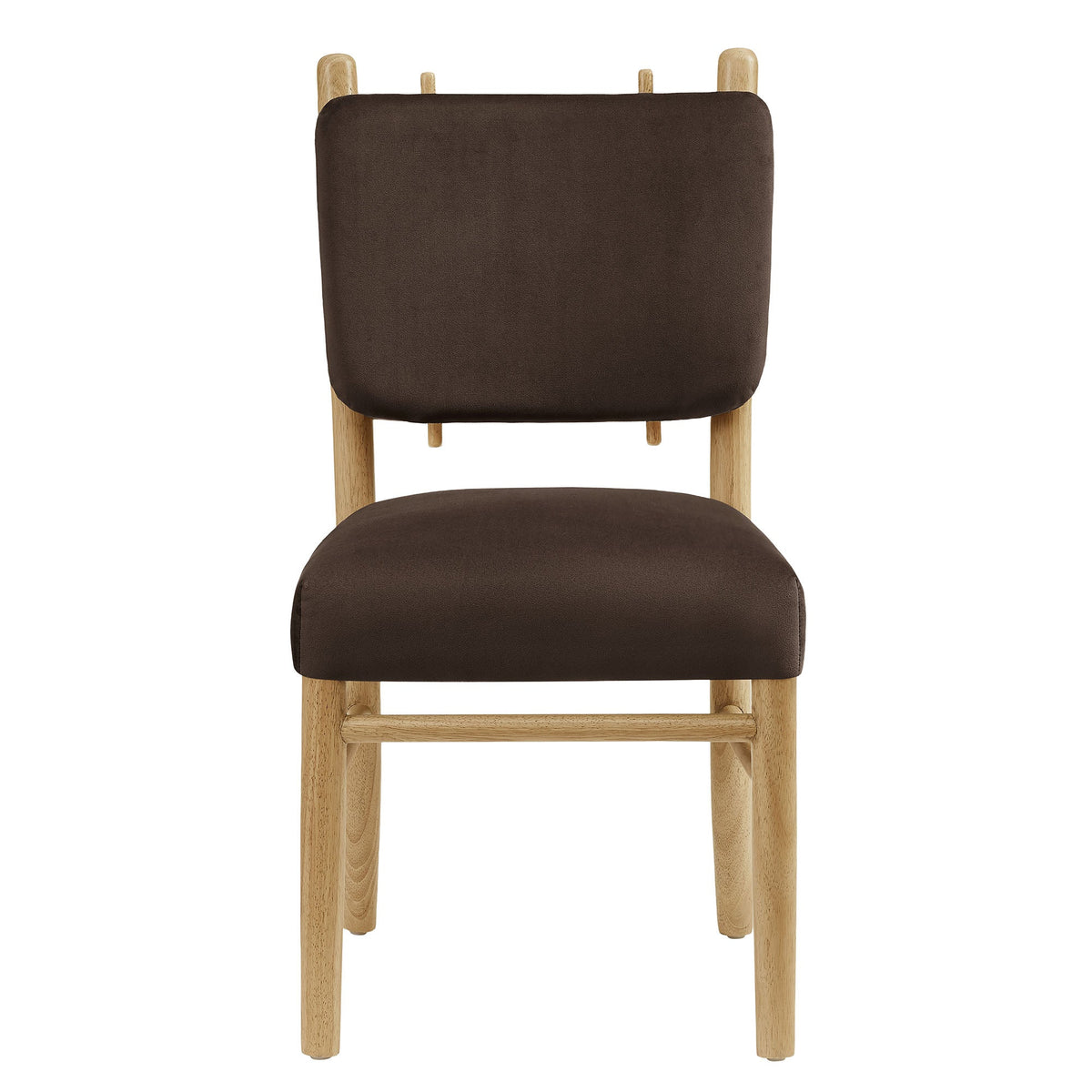 Lot de 2 chaises de salle à manger Mauden en velours de performance