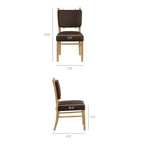 Lot de 2 chaises de salle à manger Mauden en velours de performance