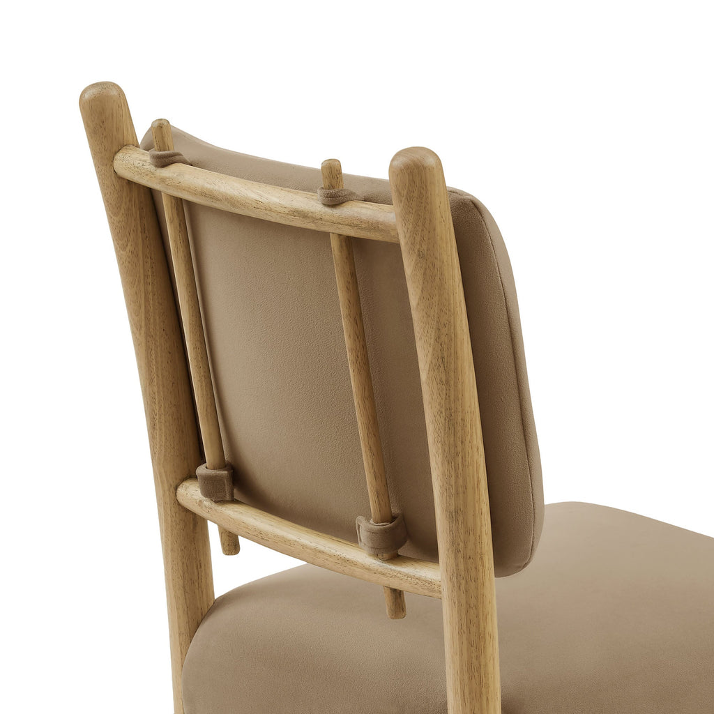 Lot de 2 chaises de salle à manger Mauden en velours de performance