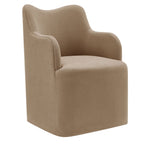 Chaise de salle à manger pivotante Cordelle en mélange de lin
