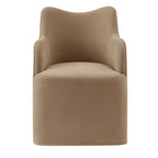 Chaise de salle à manger pivotante Cordelle en mélange de lin