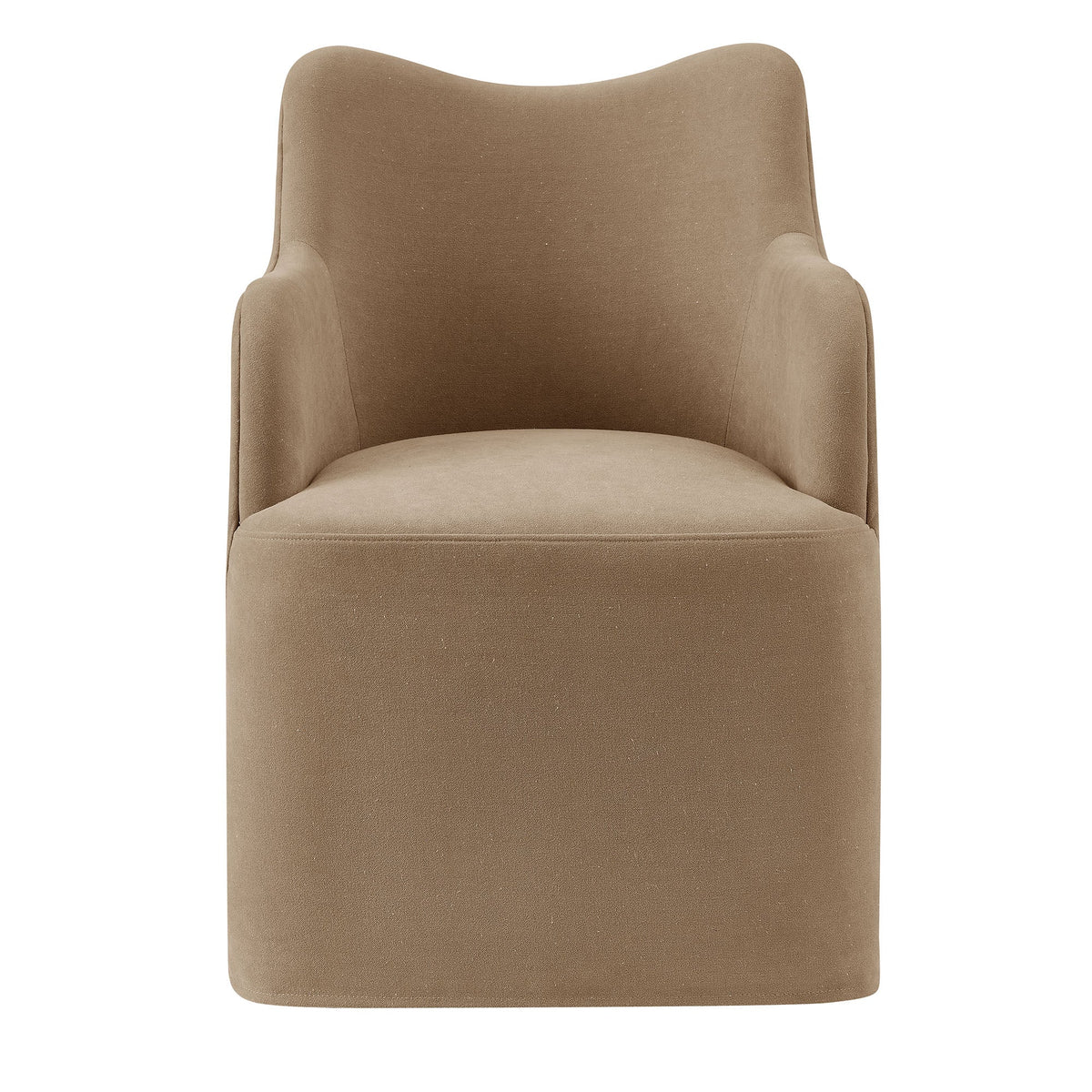 Chaise de salle à manger pivotante Cordelle en mélange de lin