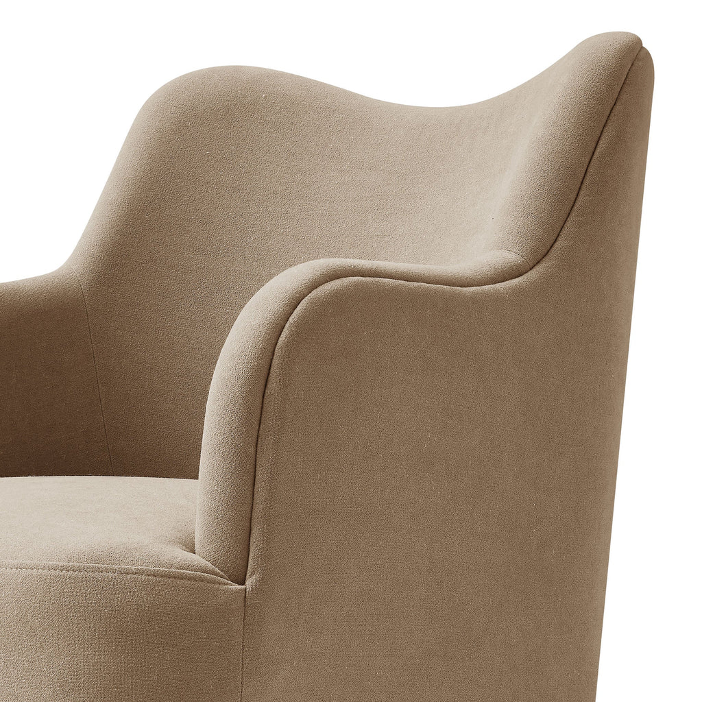 Chaise de salle à manger pivotante Cordelle en mélange de lin