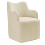 Chaise de salle à manger pivotante Cordelle en mélange de lin