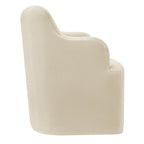 Chaise de salle à manger pivotante Cordelle en mélange de lin