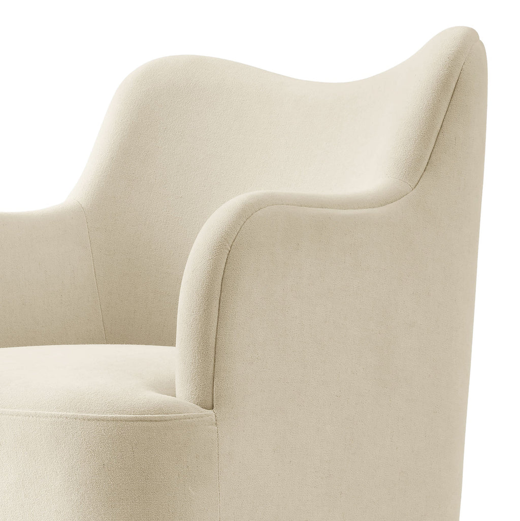 Chaise de salle à manger pivotante Cordelle en mélange de lin