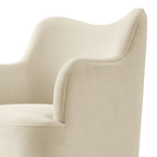 Chaise de salle à manger pivotante Cordelle en mélange de lin