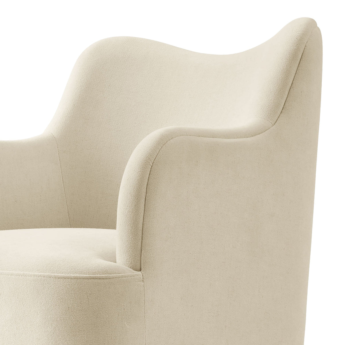Chaise de salle à manger pivotante Cordelle en mélange de lin