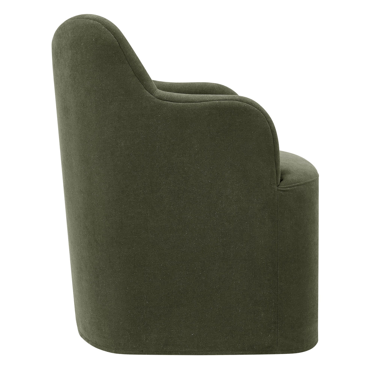 Chaise de salle à manger pivotante Cordelle en mélange de lin