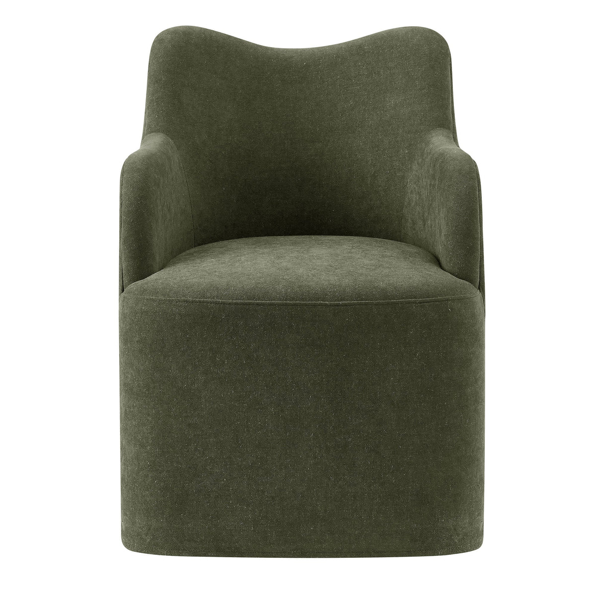 Chaise de salle à manger pivotante Cordelle en mélange de lin
