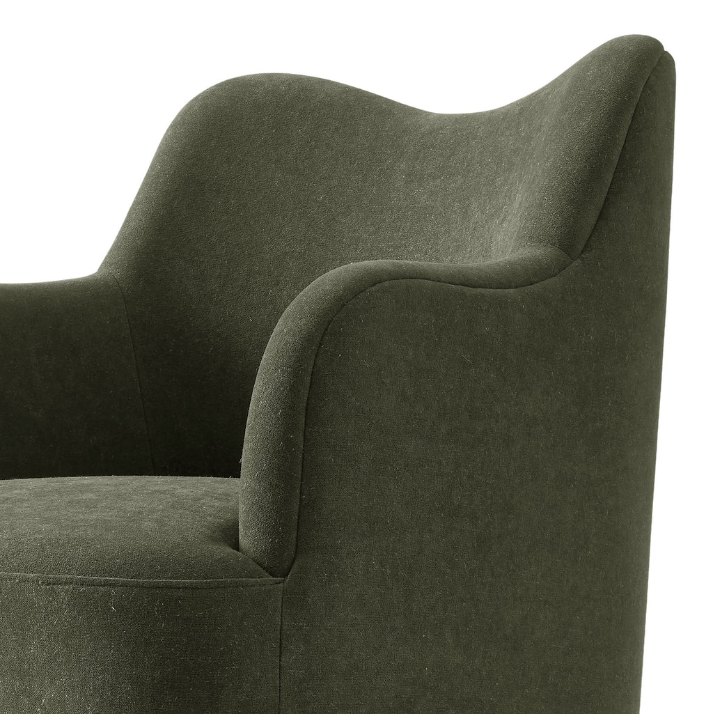 Chaise de salle à manger pivotante Cordelle en mélange de lin