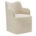 Chaise de salle à manger pivotante en mélange de lin Cordelle