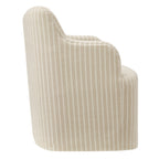 Chaise de salle à manger pivotante en mélange de lin Cordelle
