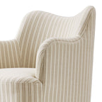 Chaise de salle à manger pivotante en mélange de lin Cordelle