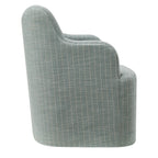 Chaise de salle à manger pivotante en mélange de lin Cordelle