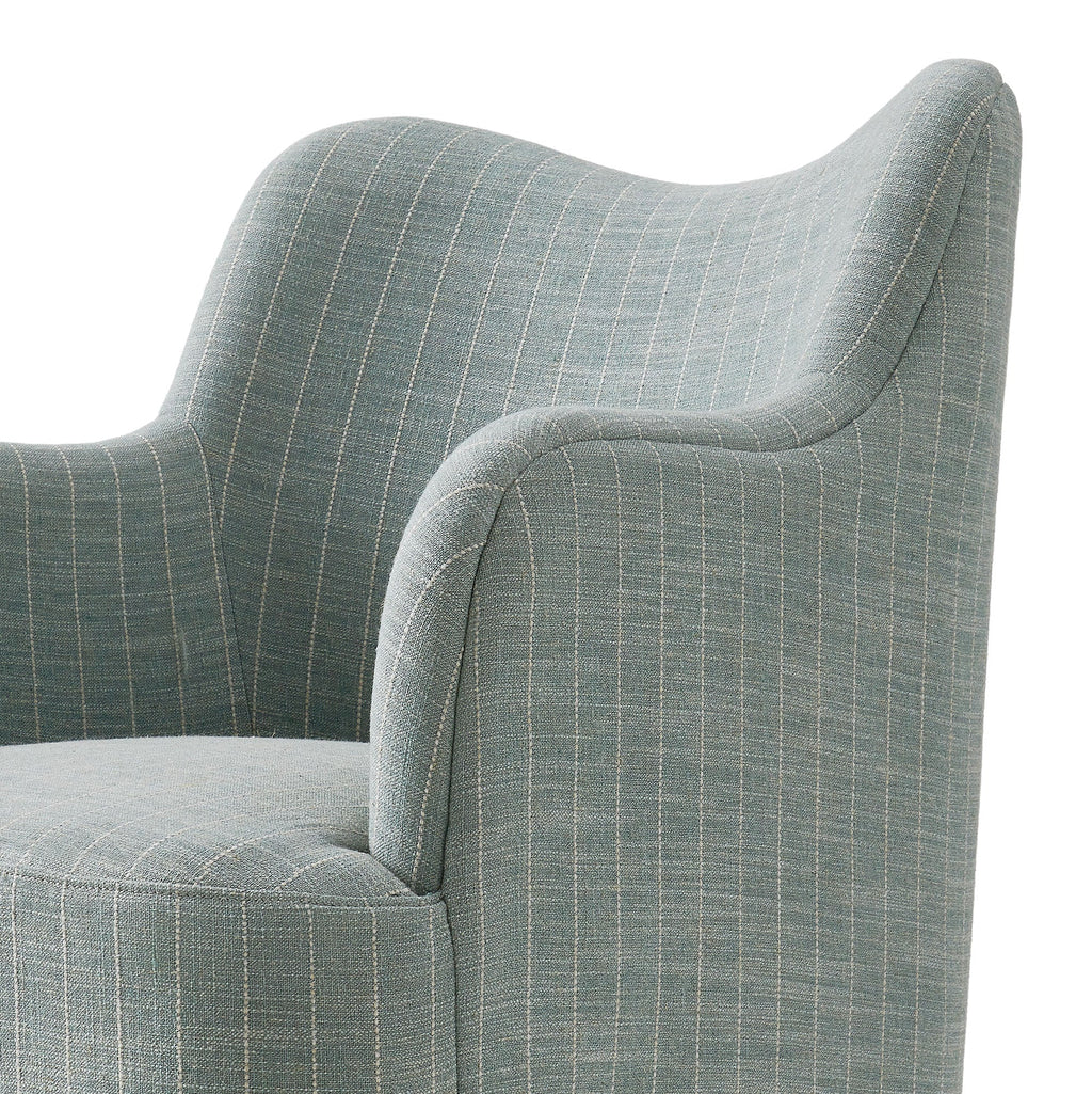 Chaise de salle à manger pivotante en mélange de lin Cordelle