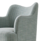 Chaise de salle à manger pivotante en mélange de lin Cordelle