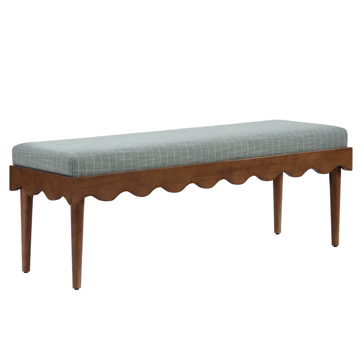 Banc Mirette à rayures avec bord festonné