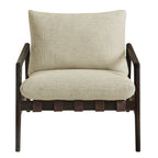 Chaise longue Nomi d'extérieur en teck avec toile