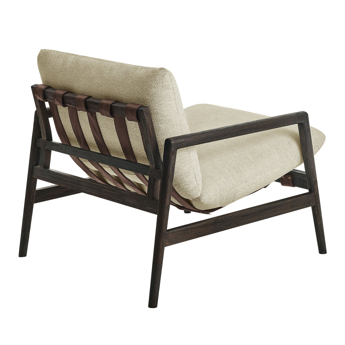 Chaise longue Nomi d'extérieur en teck avec toile