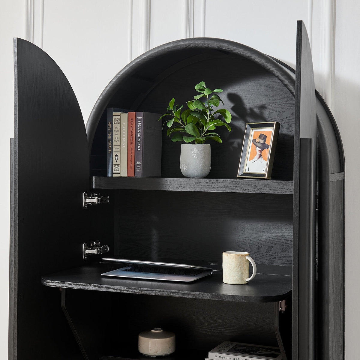 Bellamy Armoire-Secrétaire Murale Arcée et Pliable