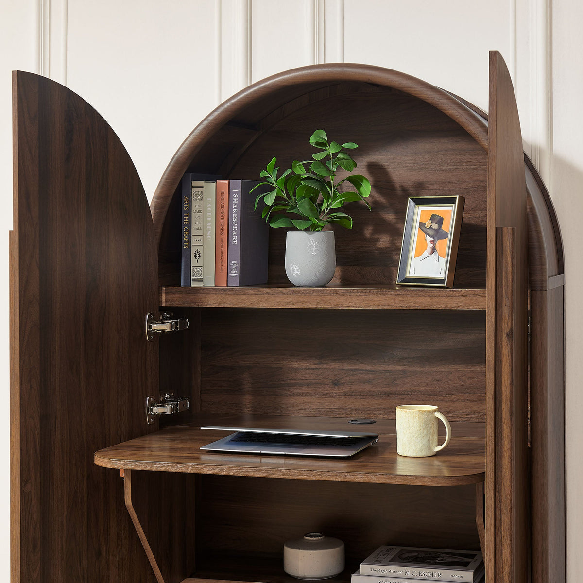 Bellamy Armoire-Secrétaire Murale Arcée et Pliable