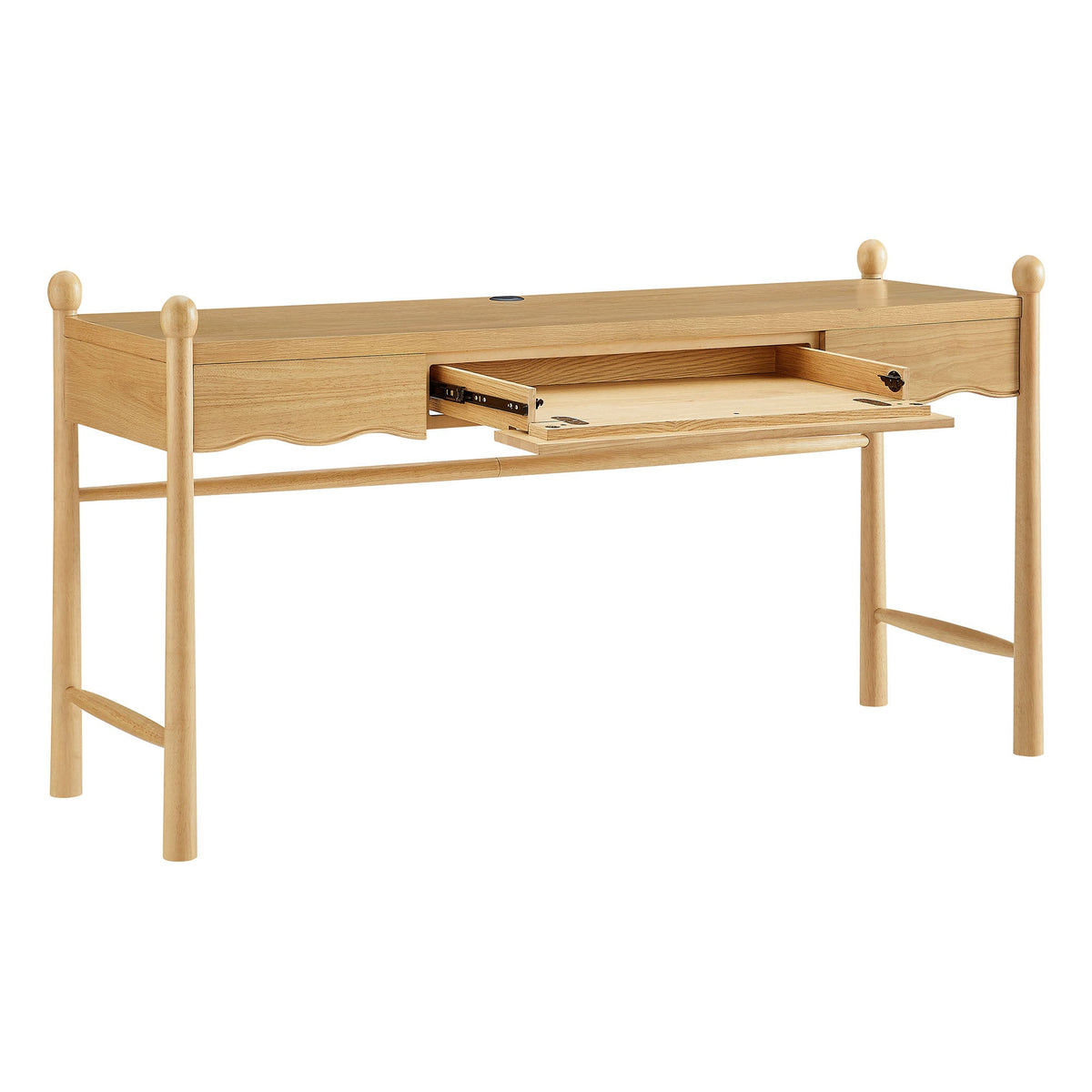 Bureau d'ordinateur en bois Darcy de 62 pouces