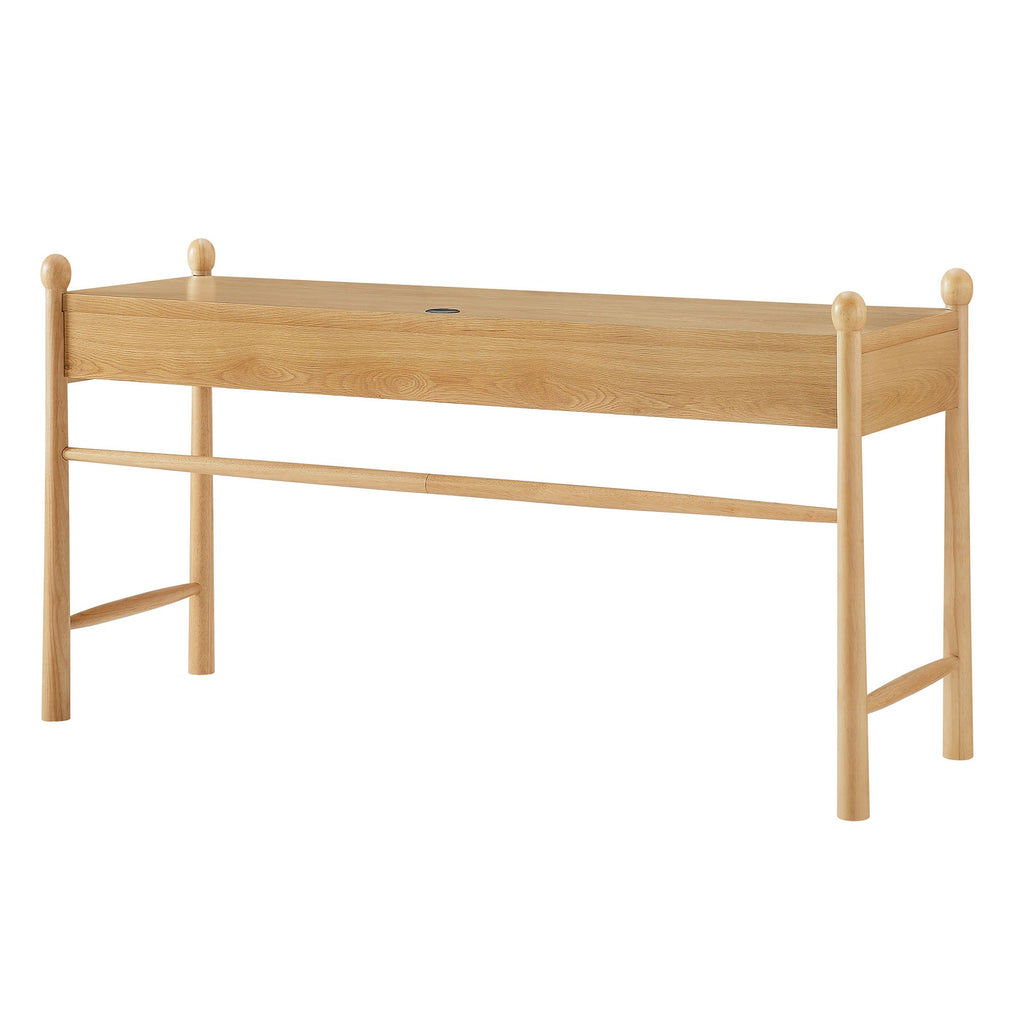 Bureau d'ordinateur en bois Darcy de 62 pouces