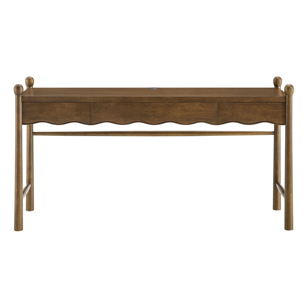 Bureau d'ordinateur en bois Darcy de 62 pouces