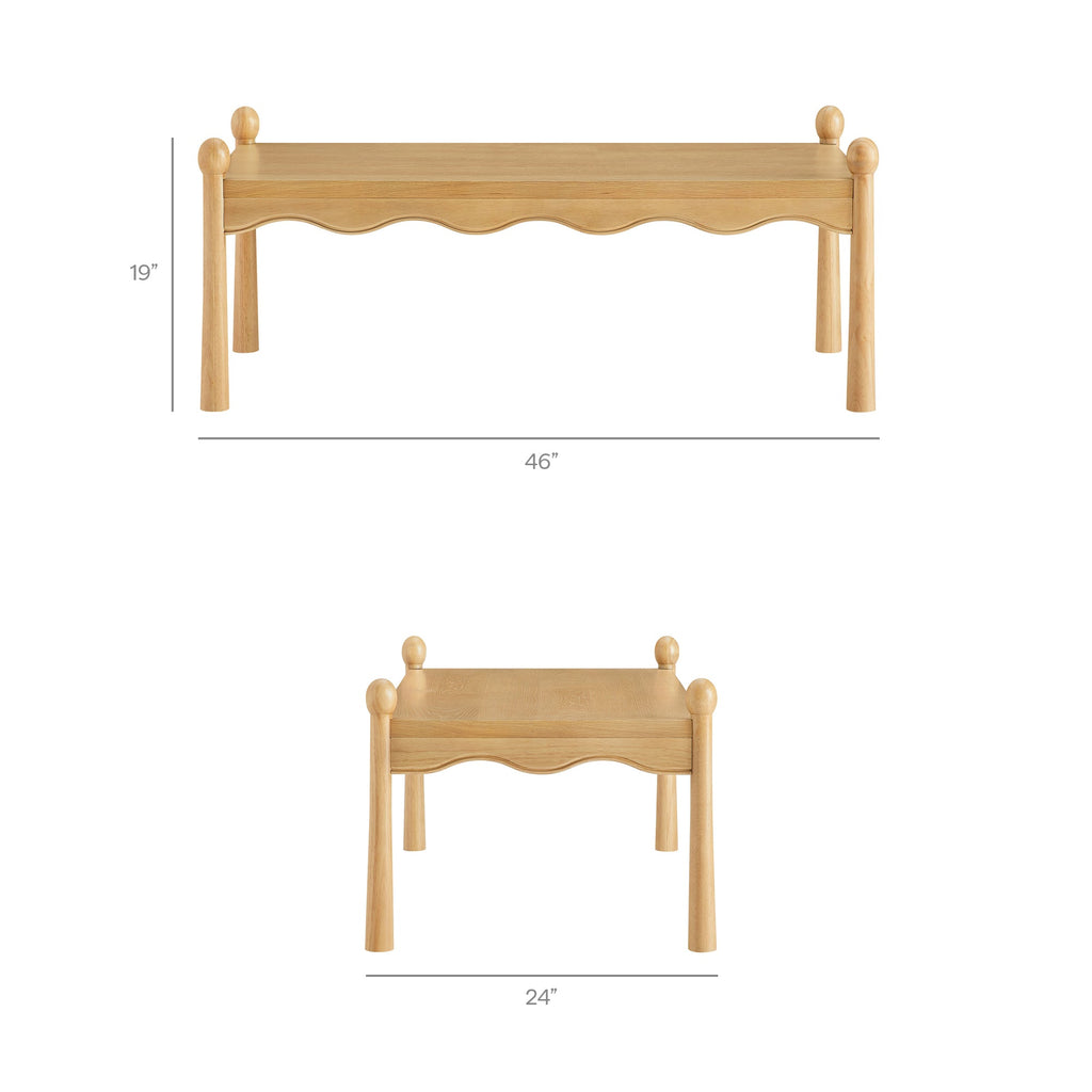 Table basse en bois Darcy de 46 pouces