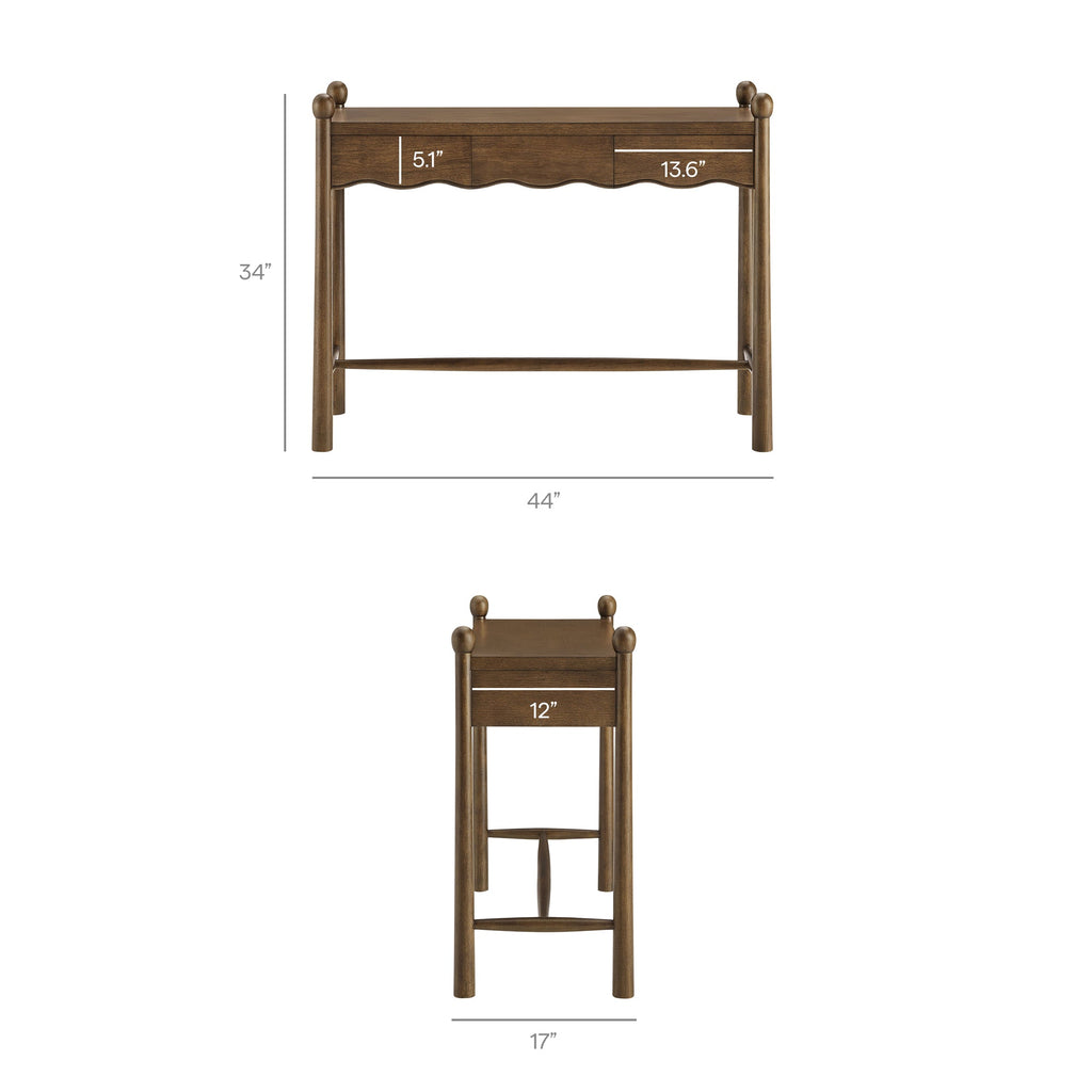 Console en bois Darcy de 112 cm