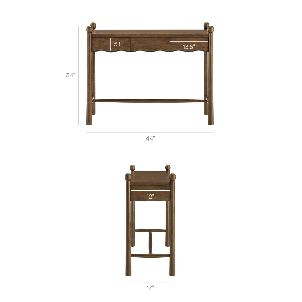 Console en bois Darcy de 112 cm