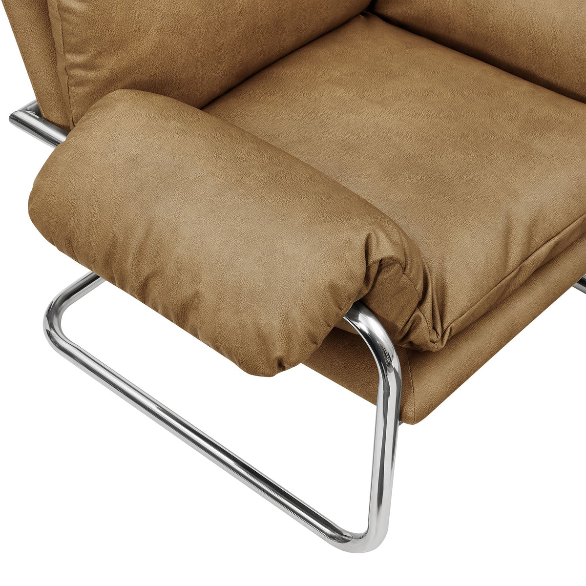 Fauteuil d'appoint en cuir végétalien Ansel