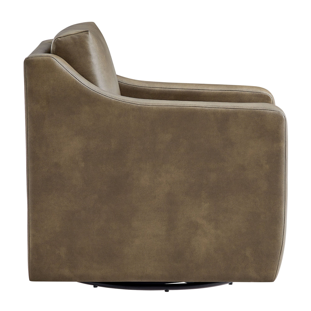 Fauteuil pivotant en cuir végétalien Liora