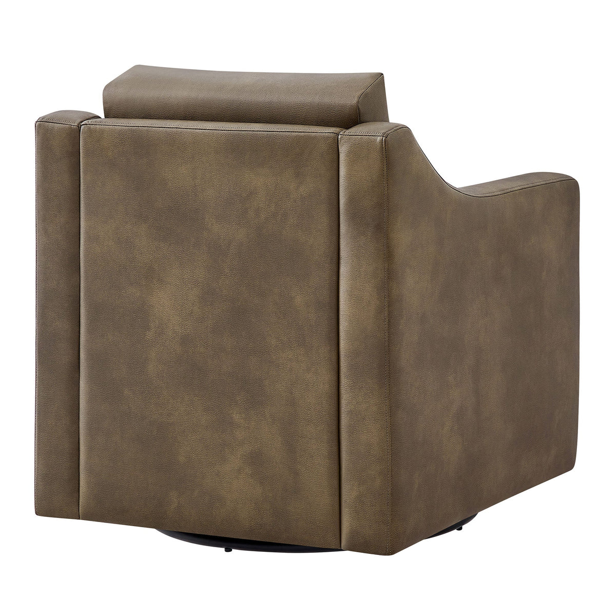 Fauteuil pivotant en cuir végétalien Liora