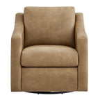 Fauteuil pivotant en cuir végétalien Liora