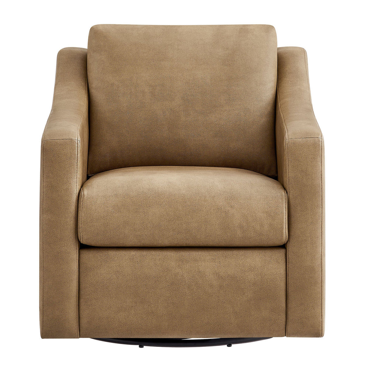 Fauteuil pivotant en cuir végétalien Liora