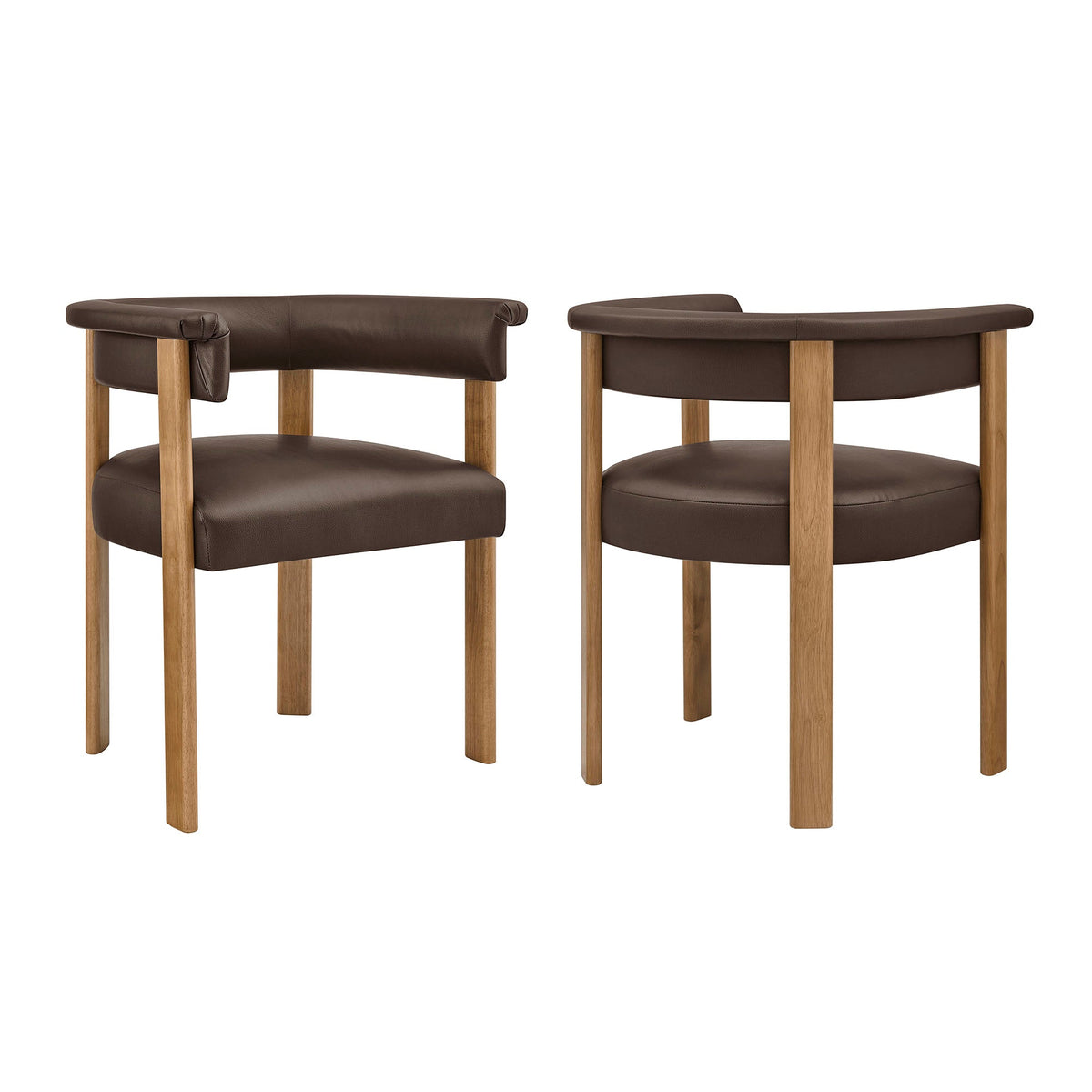 Ensemble de 2 chaises de salle à manger Imogen en similicuir véganium de qualité supérieure