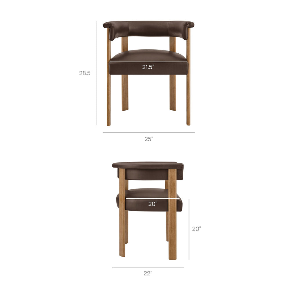 Ensemble de 2 chaises de salle à manger Imogen en similicuir véganium de qualité supérieure