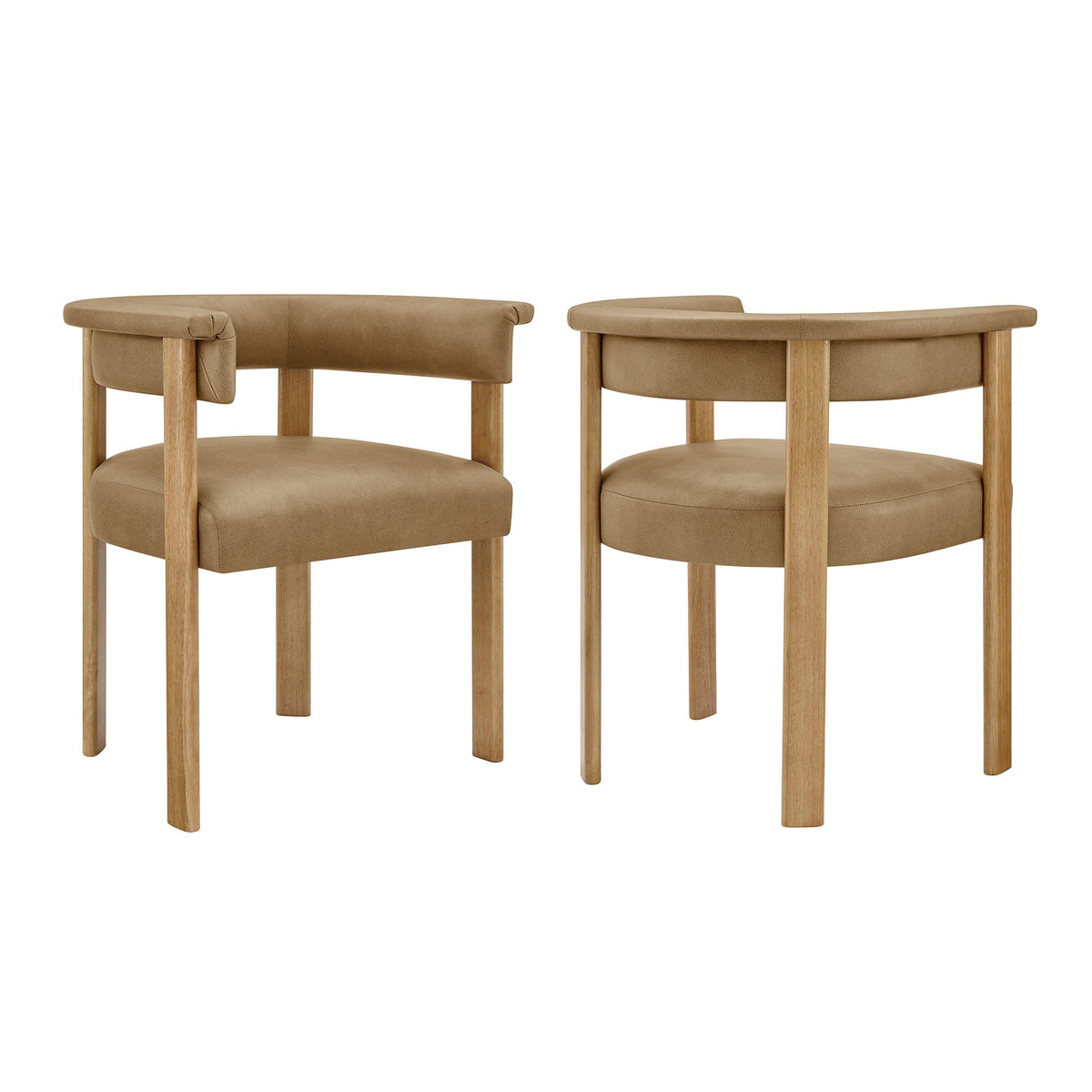 Ensemble de 2 chaises de salle à manger Imogen en similicuir véganium de qualité supérieure