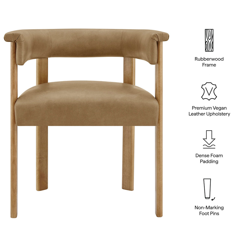 Ensemble de 2 chaises de salle à manger Imogen en similicuir véganium de qualité supérieure