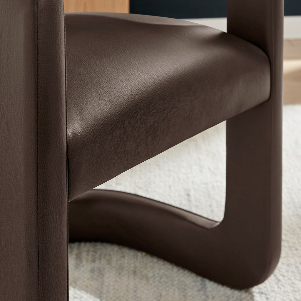 Chaise de salle à manger en cuir vegan Winslow Premium