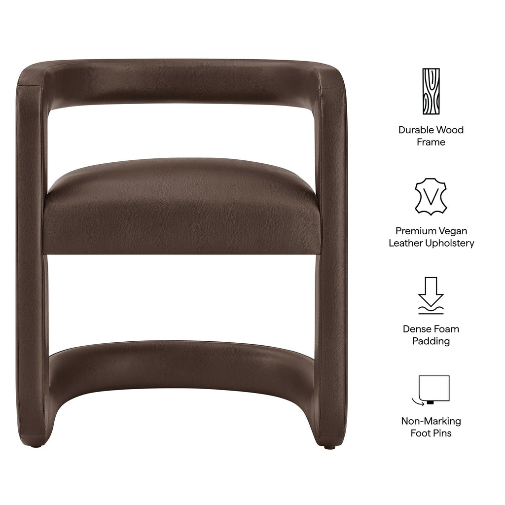 Chaise de salle à manger en cuir vegan Winslow Premium