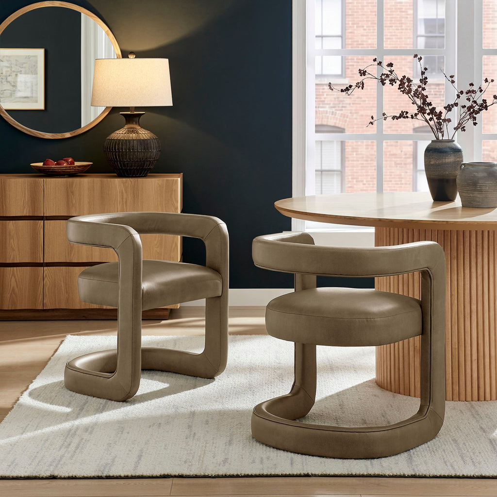 Chaise de salle à manger en cuir vegan Winslow Premium