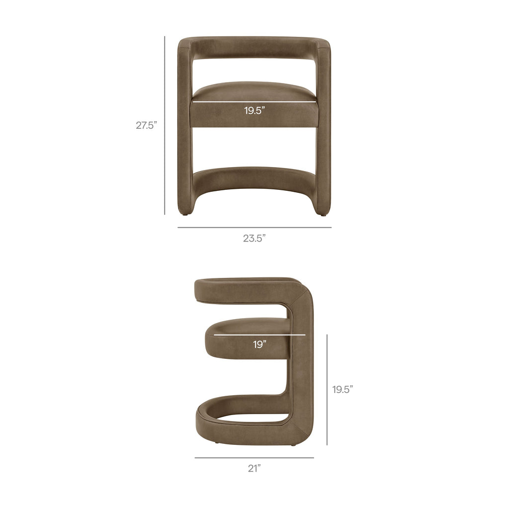 Chaise de salle à manger en cuir vegan Winslow Premium